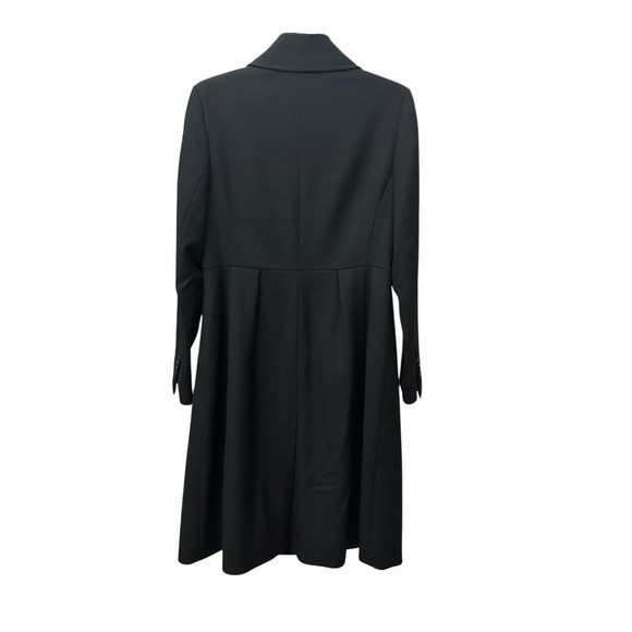 Brooks Brothers Coat Women's Size 8 100% Wool Black Long Button Front #RR-10 - Picture 7 of 9